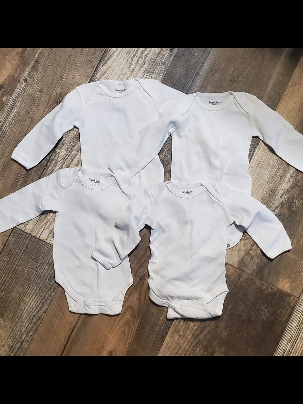 Burt's Bees 0-3 Month White Onsies